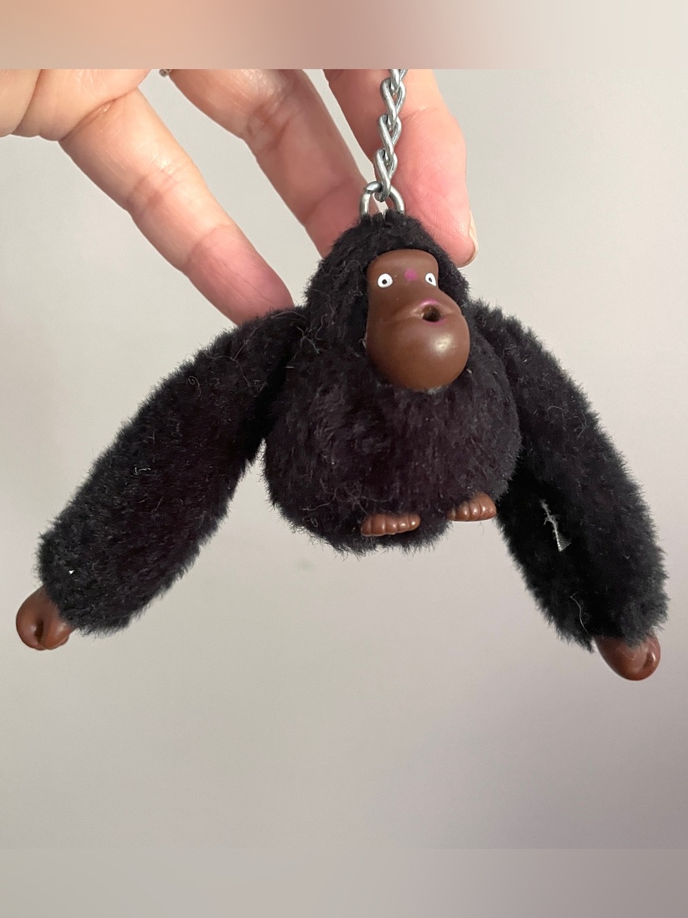 Kipling Black Monkey Gorilla Plush Keychain - 2"